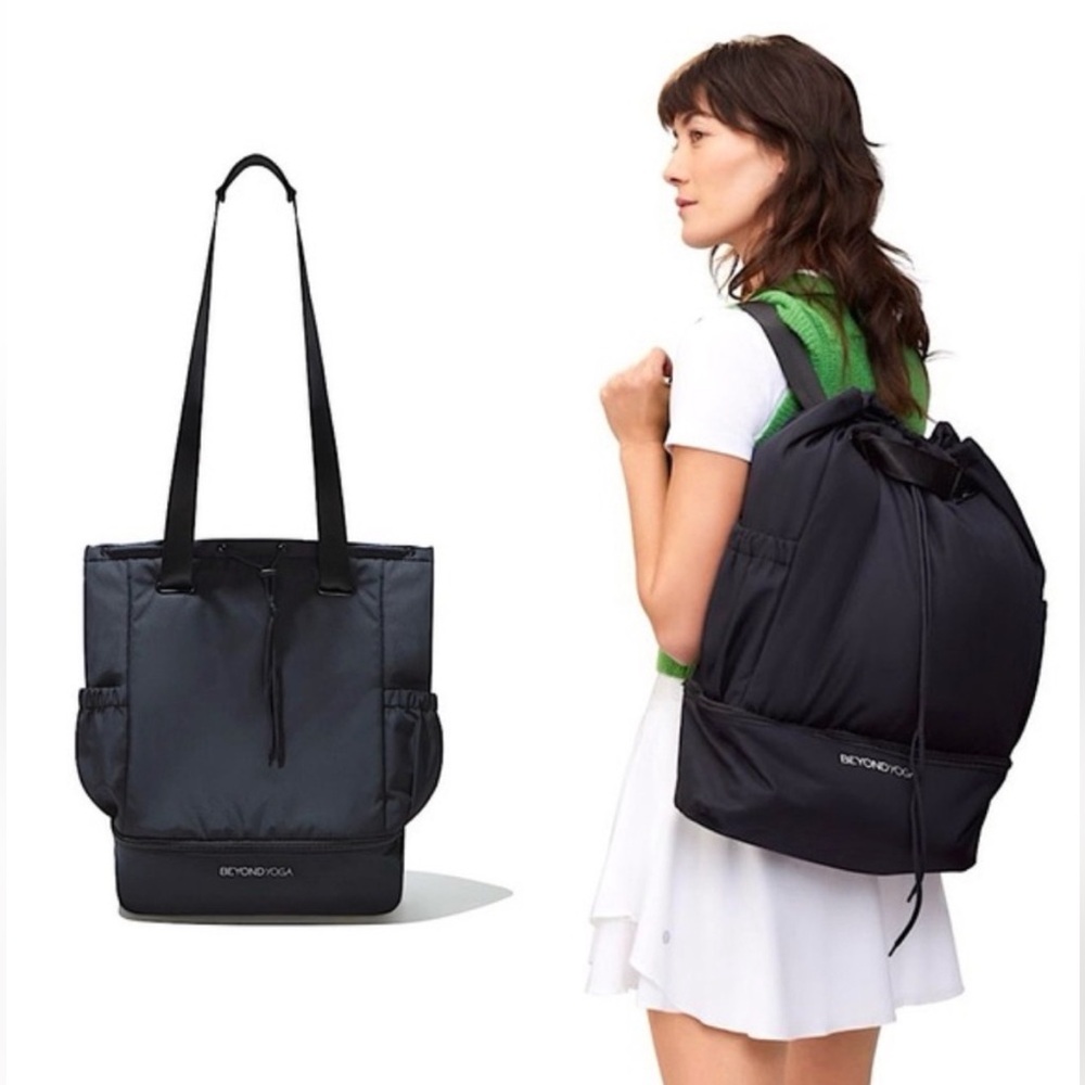 NWT BEYOND YOGA Convertible Gym Bag
Backpack in Black